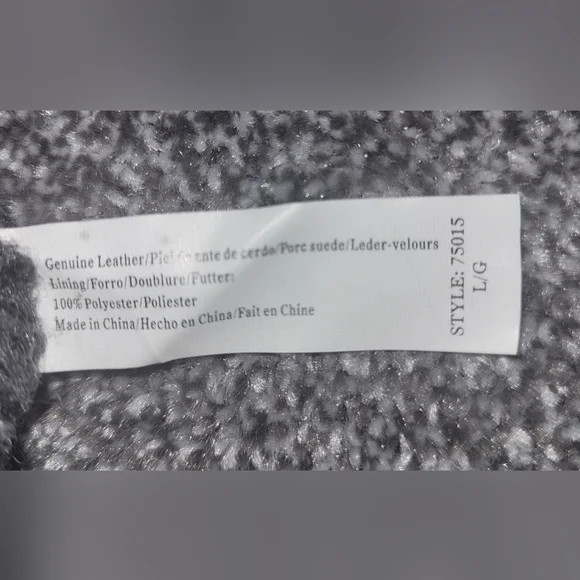 NWOT Womens Black Suede Leather Gloves With Velcro at Wrist. Size Large - Picture 4 of 4